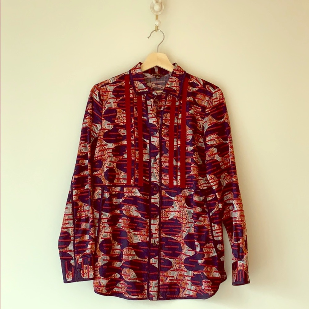 Brooks Brothers Partial Button Down Tunic